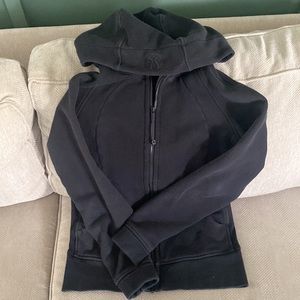 Lululemon Zip-Up black scuba hoodie, size 6
